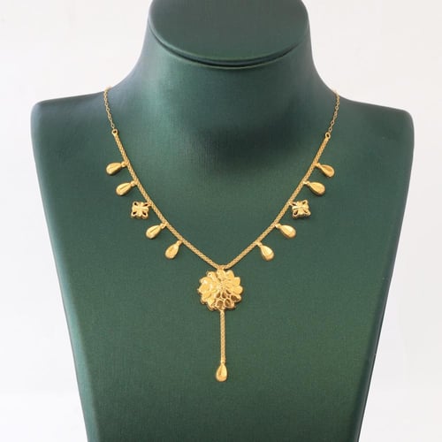 عقد ذهب كرسي جابر عيار 21