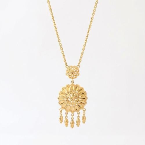 عقد ذهب كرسي جابر عيار 21