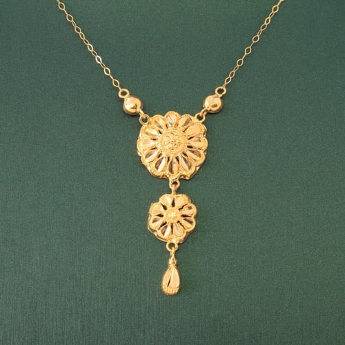 عقد ذهب كرسي جابر عيار 21