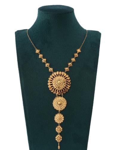 عقد ذهب كرسي جابر عيار 21