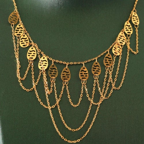 عقد ذهب صافي عيار 21 90