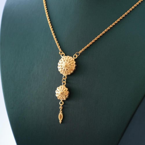 عقد ذهب كرسي جابر عيار 21