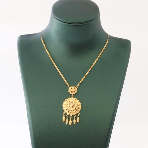 عقد ذهب كرسي جابر عيار 21