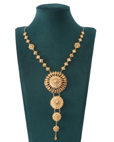 عقد ذهب كرسي جابر عيار 21