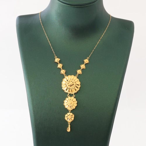 عقد ذهب كرسي جابر عيار 21