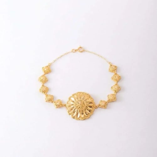 طقم جابر عقد واسوارة ذهب عيار 21