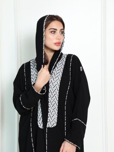 عباية كريب واكمام استرشN317