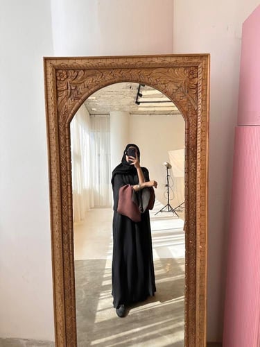 حرير ياباني مغسول بقصة اكمام واسعة