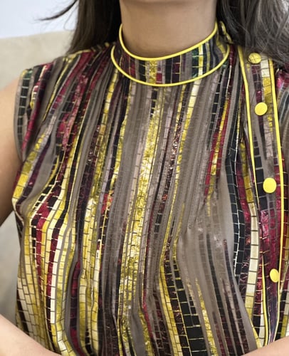 حرير ملون x حرير أصفر مكشكش