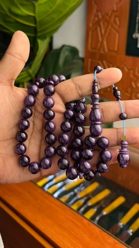 Faturan lavender rosary - Khalid workshop machinin...