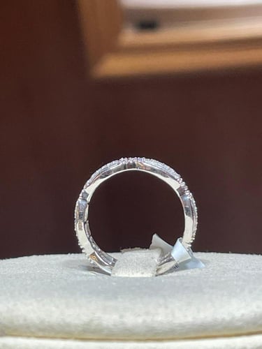 خاتم ألماس بتصميم مزدوج فاخر