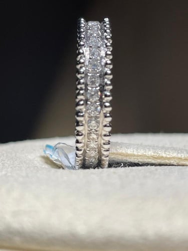 خاتم ألماس بتصميم مزدوج فاخر