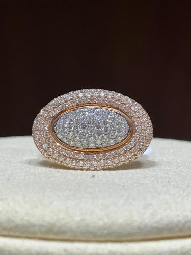 خاتم الماس بلون ذهبي فاخر