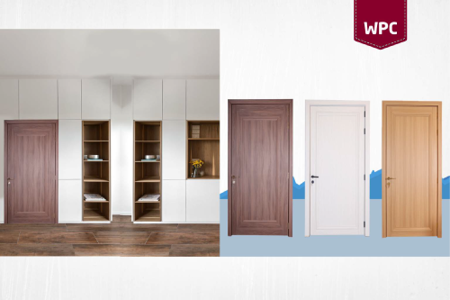 ابواب WPC بني غامق خشبي 3