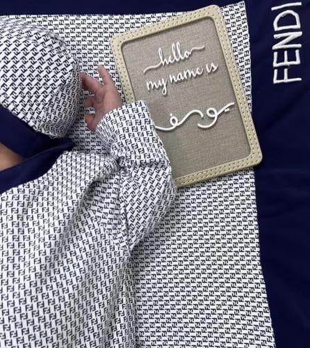 طقم فندي لون كحلي ٥قطع (كيس الماركة مجاناً)