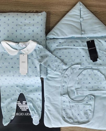 طقم ارماني سماوي ٥قطع