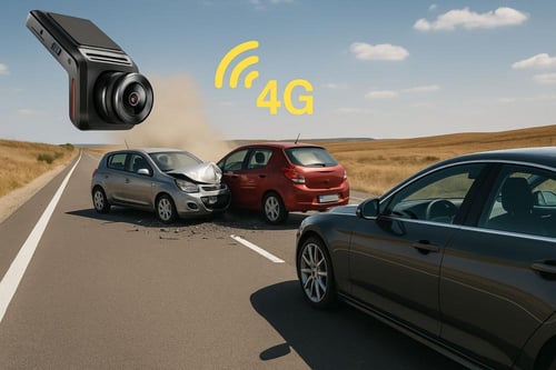 داش كام سيارة 2 عدسة (أمامية وخلفية)- 2CHs 4G