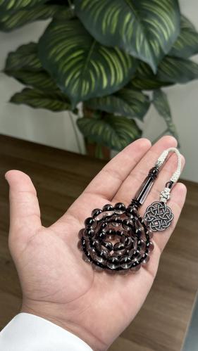 مسباح اسود شفاف طربزونه ابيض واسود