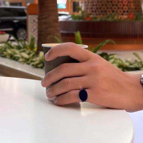 Men's silver rings