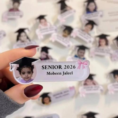 Graduation acrylic brooches made to order