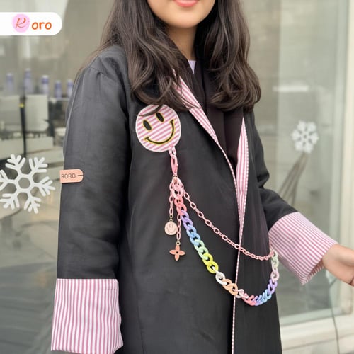 عباية مميزة سمايلي دبل فيس حرير مغسول بجودة عالية...