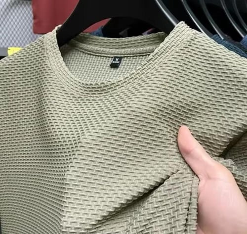 Men's Short Sleeve Mesh Bamboo Ice Silk T-shirt Ca...