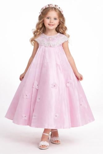 فستان الزهور وردي فاخر