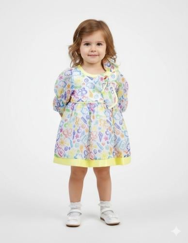 فستان الرسومات المرحة 🎨🦋