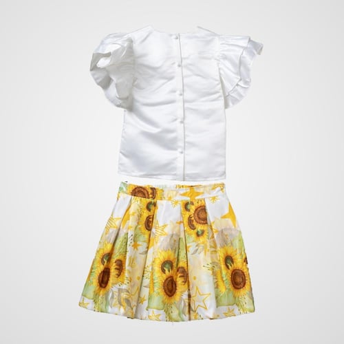 تيور قطعتين أبيض ناصع و دوار الشمس 🌻