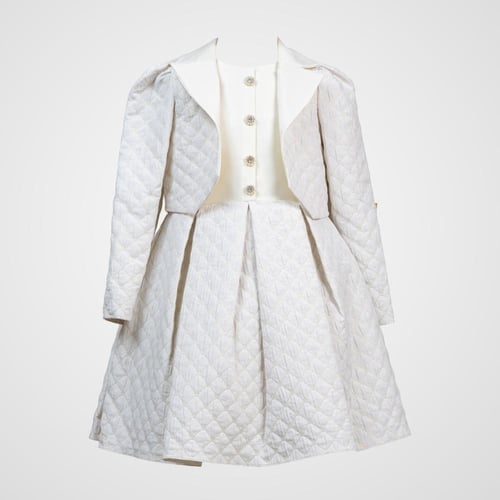 فستان بناتي فاخر مع جاكيت أنيق – طقم مناسبات بلون...