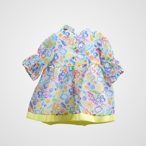 فستان الرسومات المرحة 🎨🦋