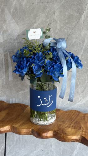 Blue flower vase