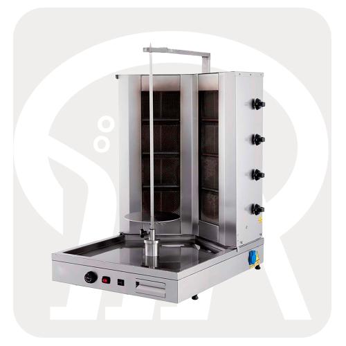 شواية شاورما 8 مشعات مع محرك سفلي وطاولة