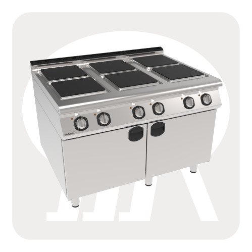 موقد كهربائي 6 شعلات مع فرن كامل