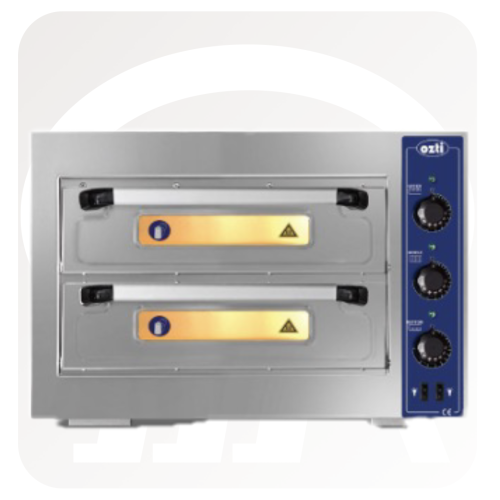 فرن بيتزا كهربائي بطابقين سعة 5+5 (40 سم) للمطاعم