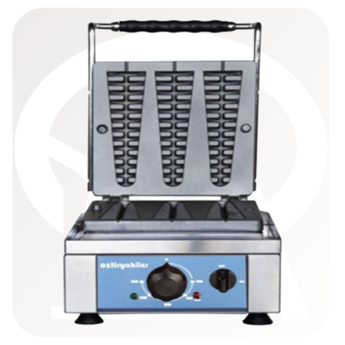 ماكينة وافل احترافية بجسم ستانلس ستيل وتحكم في الح...