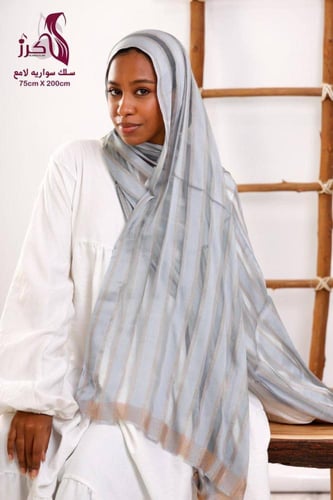 طرح كويتي شاش خطوط ذهبي