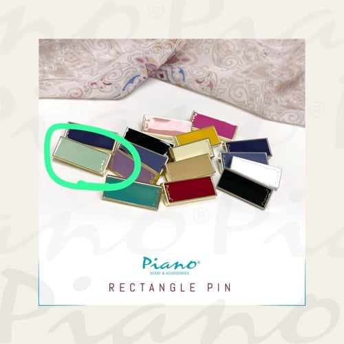 دبوس بروش مستطيل - متعدد الالوان