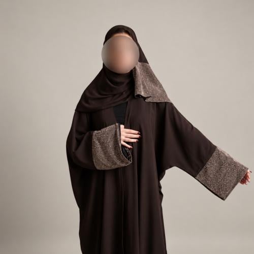 Deep umber abaya