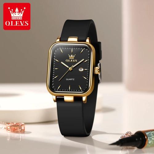 ساعة نسائية OLEVS 7089 كوارتز – تصميم مربع أنيق مق...