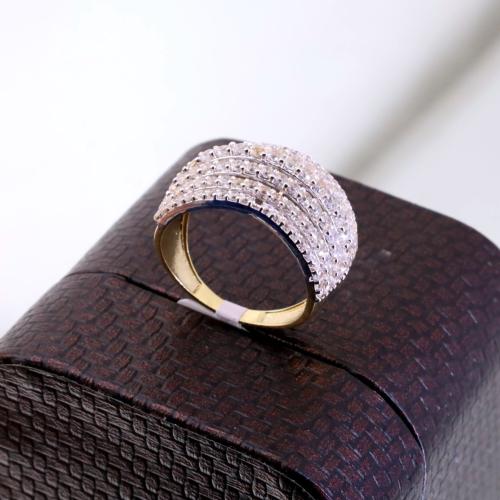 خاتم ذهب أبيض تصميم الماس