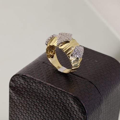 خاتم ذهب تصميم الماس