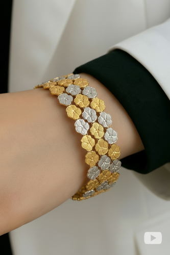 غوايش الوردات ميكس ابيض وذهبي صب