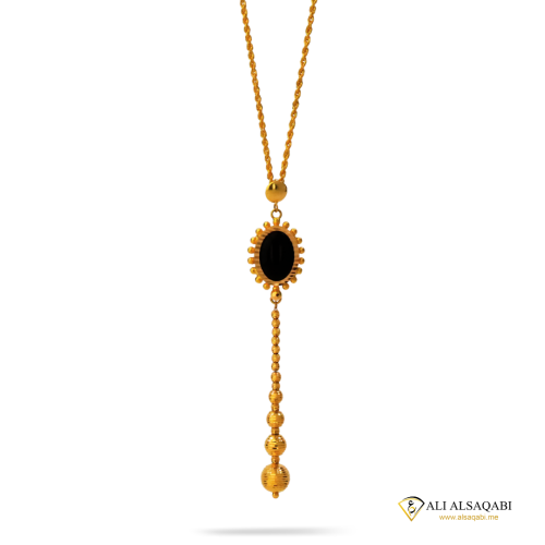 سبحة ذهب حجر أسود