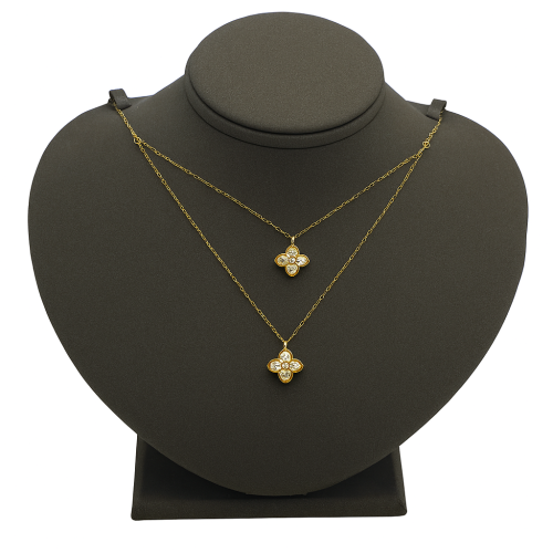 تشوكر طبقتين ذهب بحلية روبوتكوين مرصعة