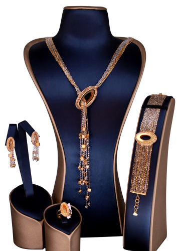 طقم شال ذهب ميكس