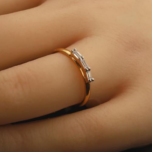 خاتم ذهب تطبيق الماس مقاس 14