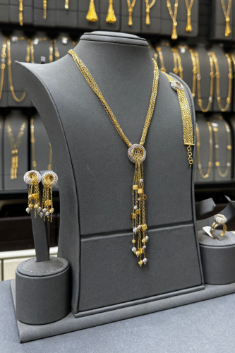 طقم ذهب الشال الايطالي نظام ميكس