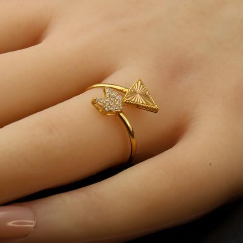 خاتم ذهب مقاس 18 شكل السهم