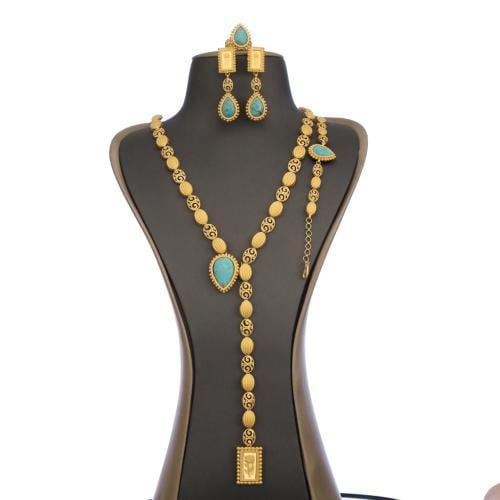 طقم حجر عقيق سماوي